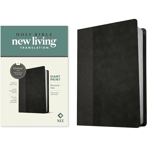 NLT Personal Size Giant Print Bible, Filament Enabled (LeatherLike